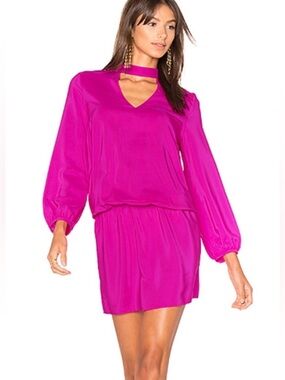 Amanda Uprichard Hot Pink Amaretto Mini Dress, size S